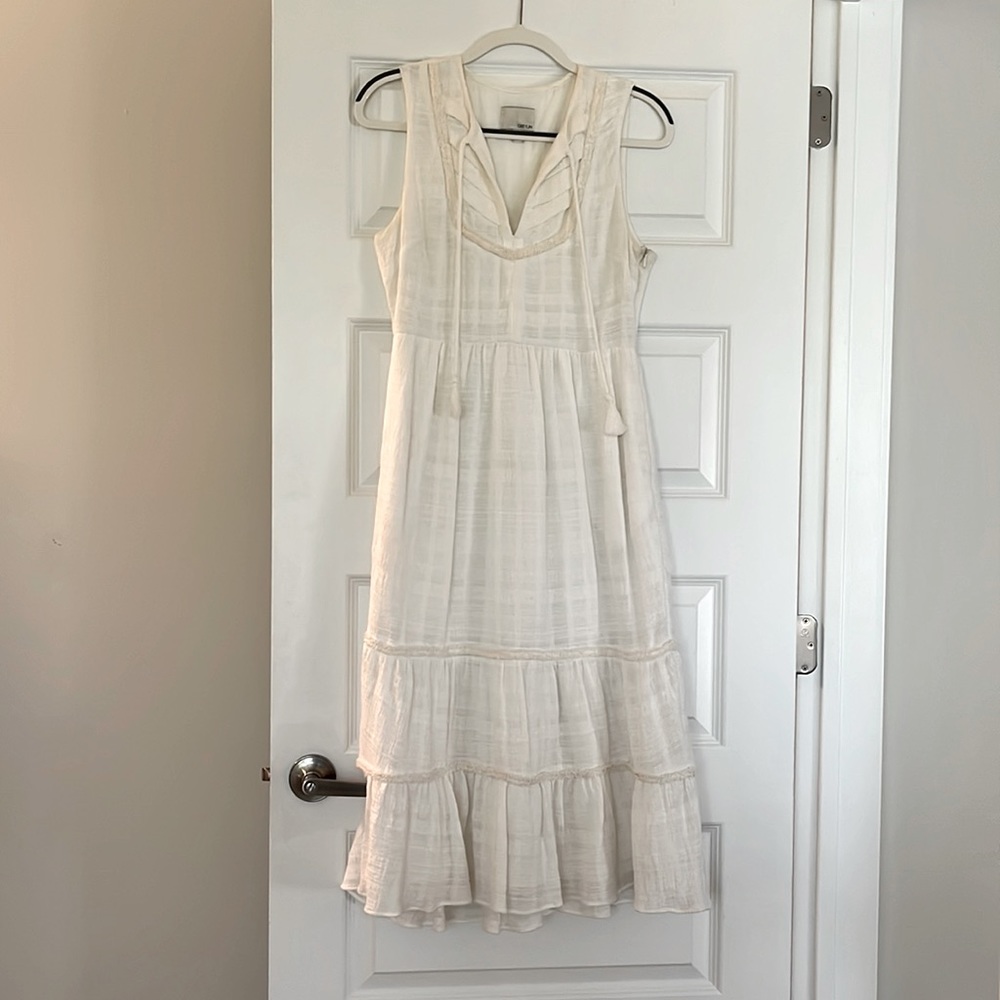 Greylin, white, TLength sundress, size small
